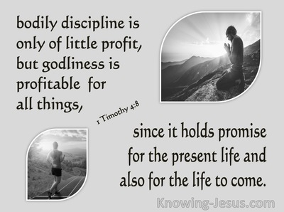 1 Timothy 4:8 Godliness Is Profitable (black)